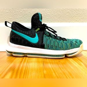Nike Zoom KD 9 Clear Jade Black 843392-300 Birds Of Paradise Durant Shoes Sz 9.5